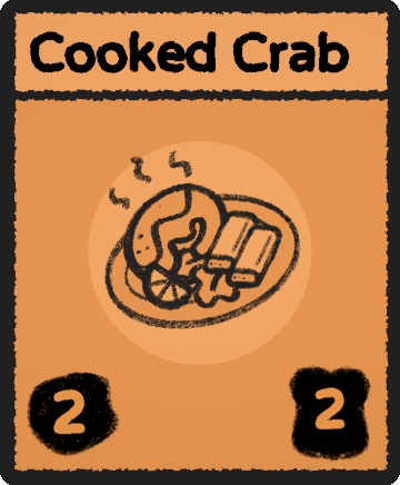 Cooked Crab card