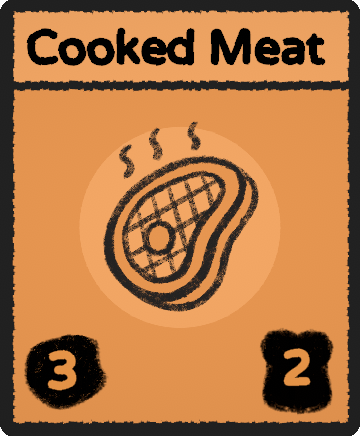 Cooked Meat card