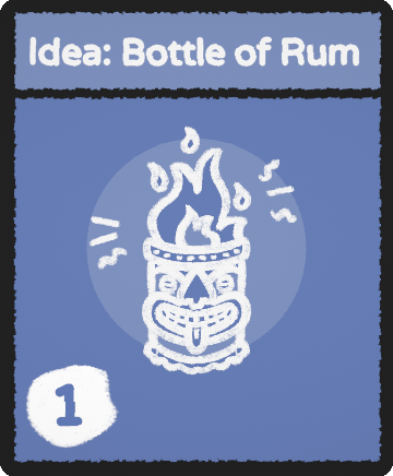 Idea: Bottle of Rum card