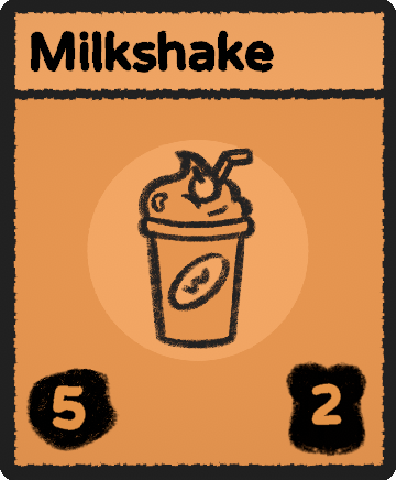 Milkshake card