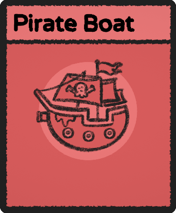 Pirate Boat card